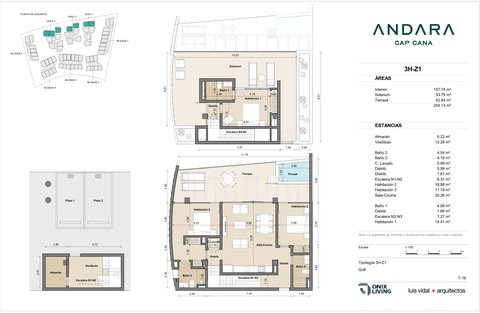 3 bedroom floor plan — Andara Condos
