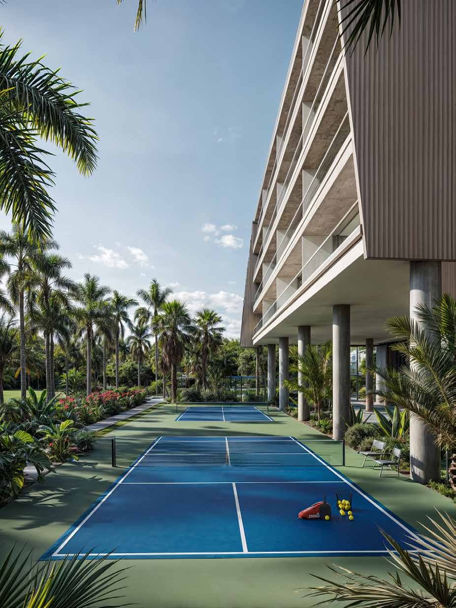 Rendering of the two pickleball courts planned at Andara Cap Cana, part of an amenity scope scheduled to hand over with all 175 residences.